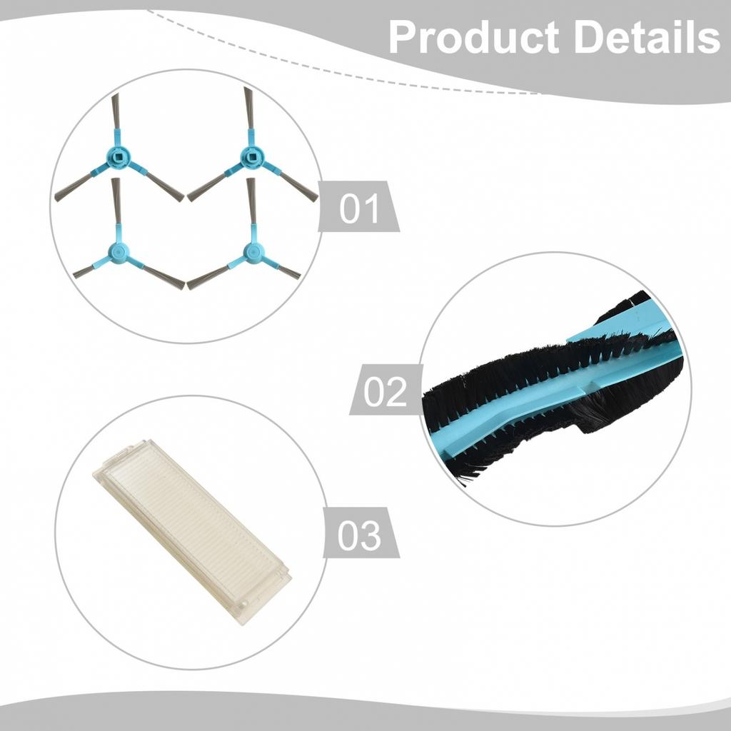 Ersatzset für Walzenbürsten und Filter für cecotec für Congas