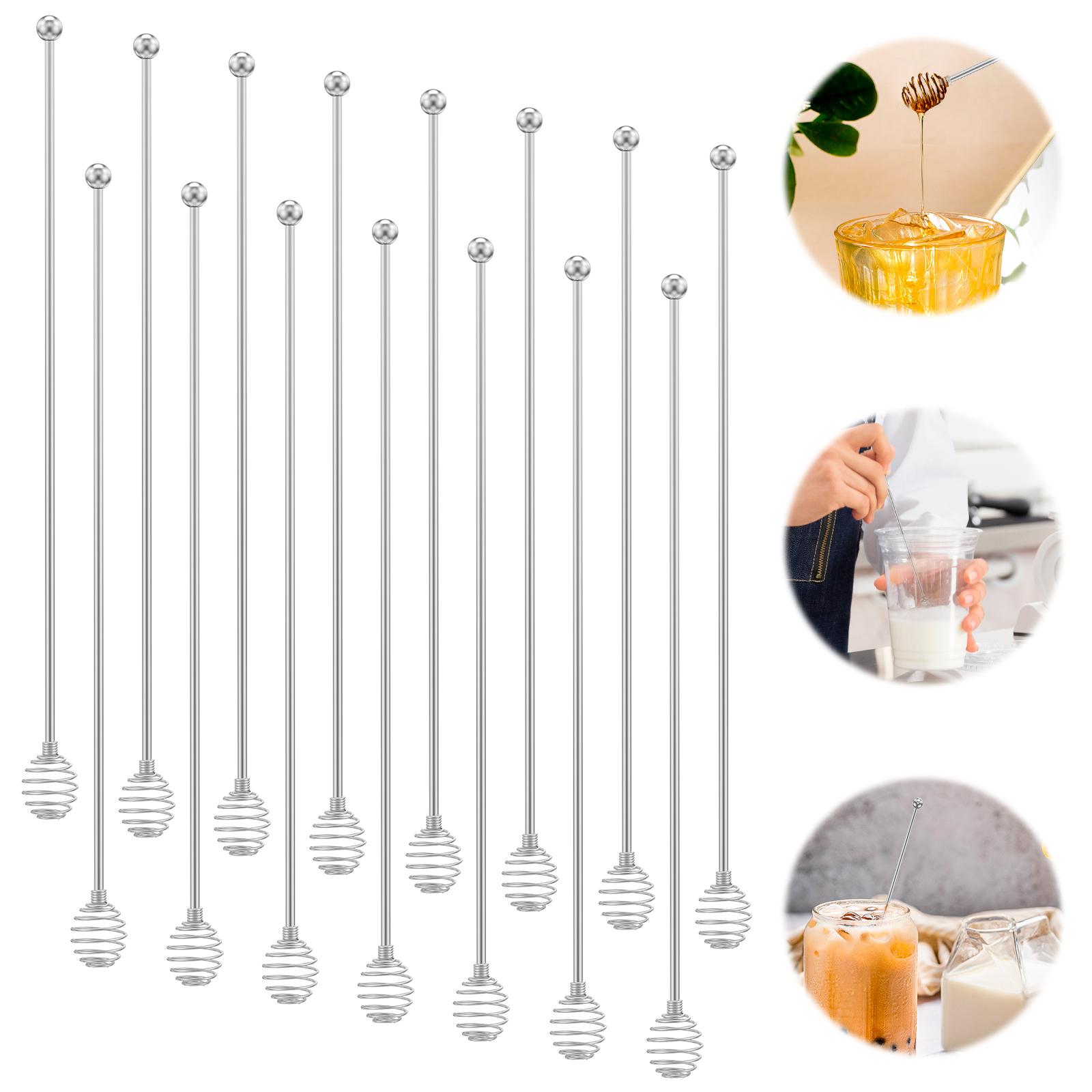 

15Pcs Stainless Steel Stir Stick 23cm/9inch Beverage Stirrer Reusable Swizzle Stick for Cocktail Tea Juice and Mixed Beverage