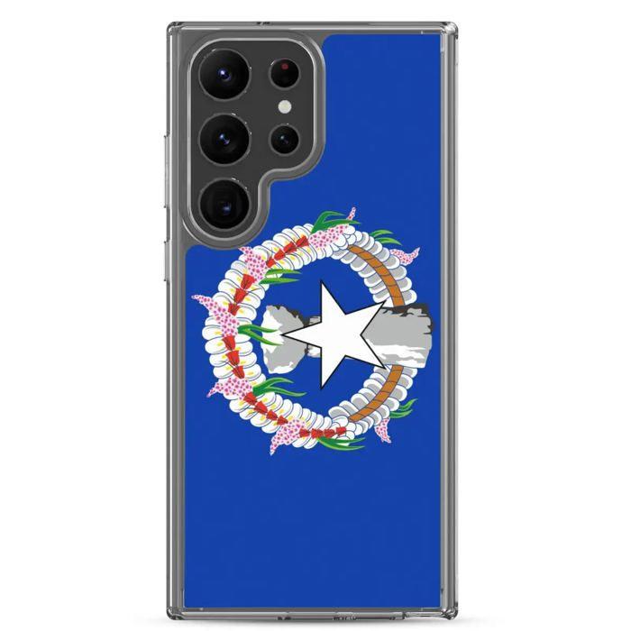 Coque Téléphone - Samsung - Galaxy S23 Ultra - Drapeau Îles Mariannes du Nord - Souple - Multicolore