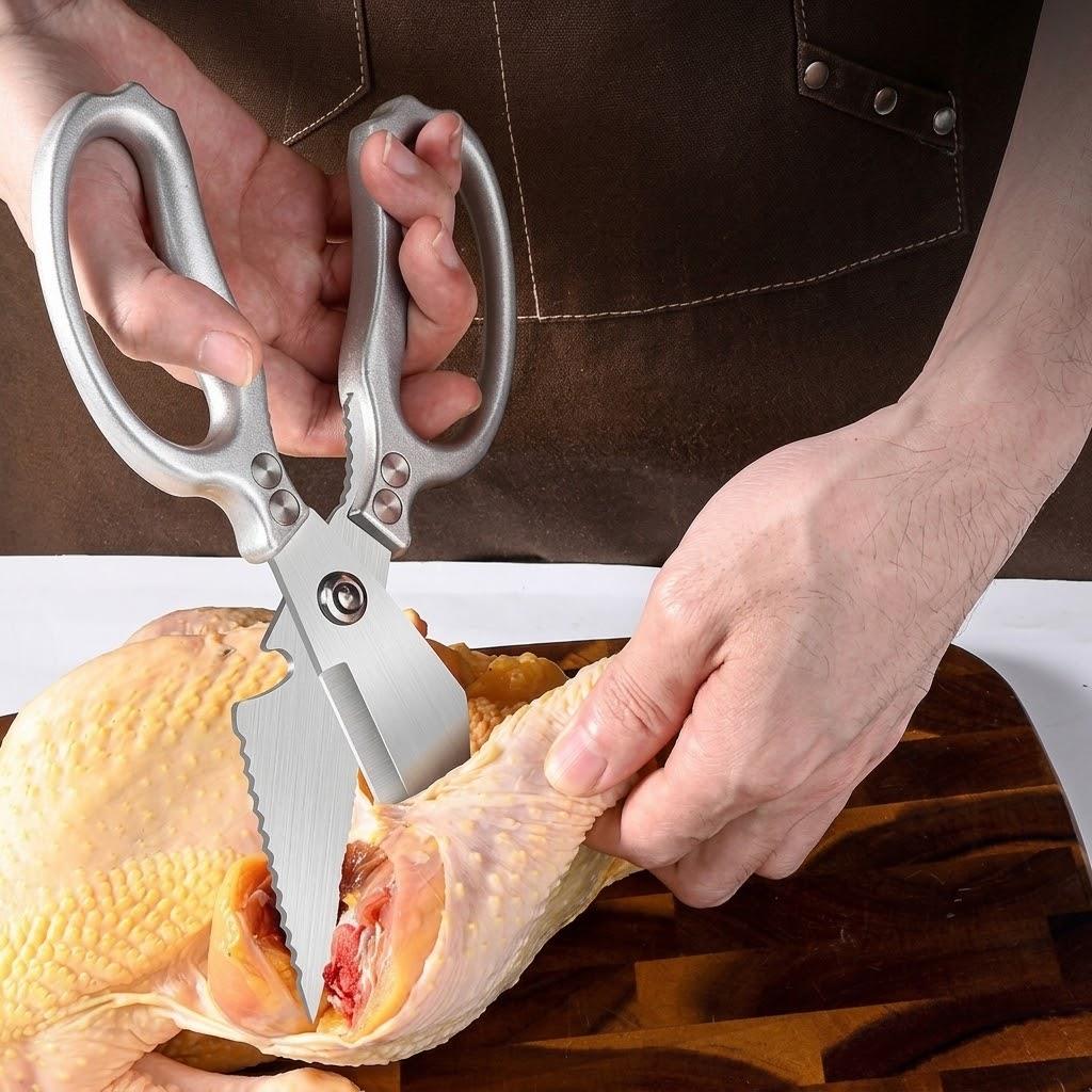Kitchen Scissors Heavy Duty Stainless Steel Kitchen Shears Chicken Meat Cutter Fish Scaler Opener Poultry Herbs Vegetables5