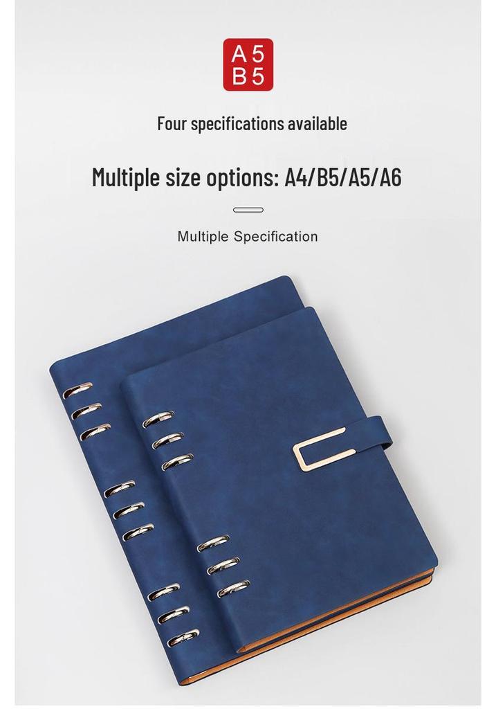 A5/B5 Loose-leaf Notepad: Business Meeting Notebook with Detachable Pages and Custom Logo Printing
