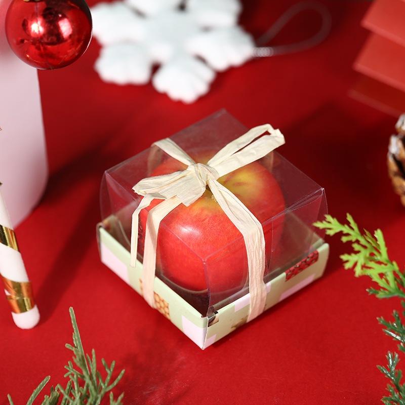 

Small Christmas Gifts for Relatives and Friends, Simulated Boxed Apple Candles, Christmas Eve Fruit Small Apple Candle