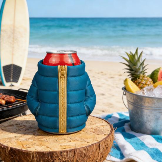 Beverage Can Jacket Funny Beer Can Holder Soda Can Hoodie 3D Printed Drink Can Sleeve for Parties BBQs Gag Gift