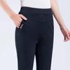 Spring and Autumn High-Waisted Elastic Straight-Leg Pants for Middle-Aged and Elderly Women