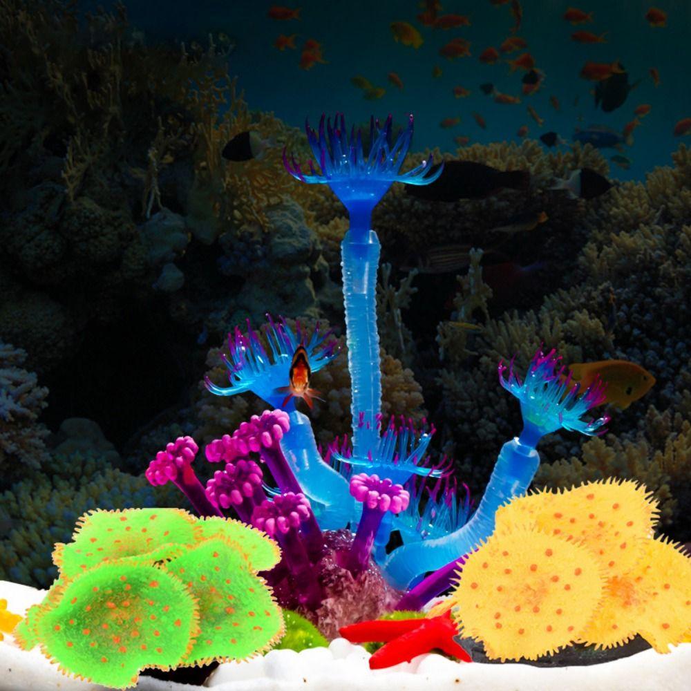 Lifelike for Fish Tank Decoration Soft Aquarium Ornament Artificial Coral Simulated Reef Coral Reef