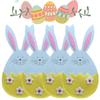 Easter Knife Fork Holder Pocket Rabbit Eggs Bunny Cutlery Bag for Easter Party Table Decor Tableware Cover Ornaments