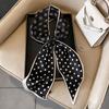 Small long thin bevel silk scarf Women's ethnic style belt Tie hair belt Tie bag ribbon tie yarn scarf Thin scarf