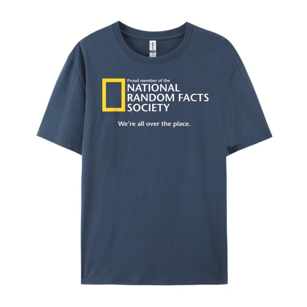 Funny National Random Facts Society for Odd Memory People Men Graphic Tees Summer Custom T Shirt Tshirts Creative 4XL