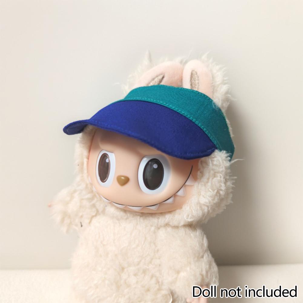 Doll Cap for Dollhouse Miniature 17cm Labubu Color Match Hat Kawaii Cute Doll Accessories Kids Girls Toys