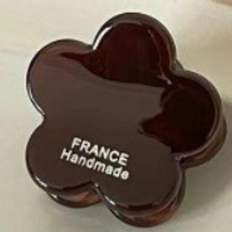 French-style Acetate Small Flower Hair Clip for Women Cute Korean Half-ponytail Hair Clip Mini Simple Bang Clip Retro Hair Clip