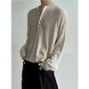 2025 Vår Koreansk Trend Henley-krage Stickad Herr Minimalistisk Casual Tröja