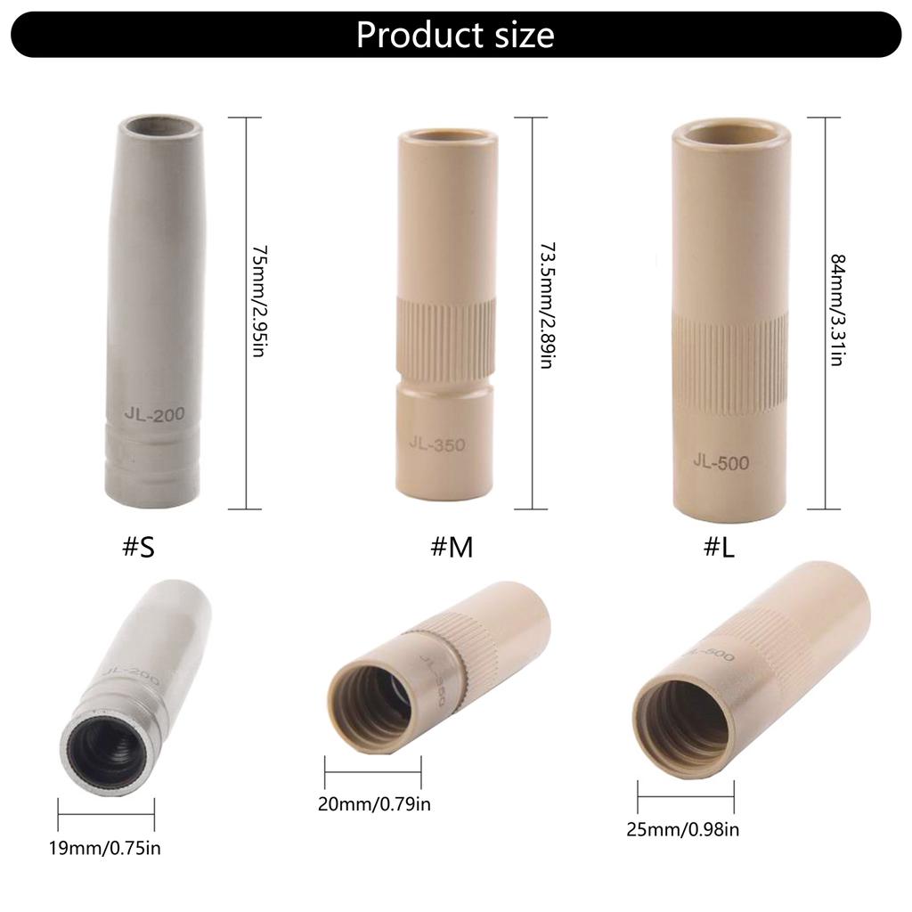 Shielded Welding Machine Coating Protector Nozzle Contact Tip Protective Mouth Heat Resistant Nonstick Protection Sleeve