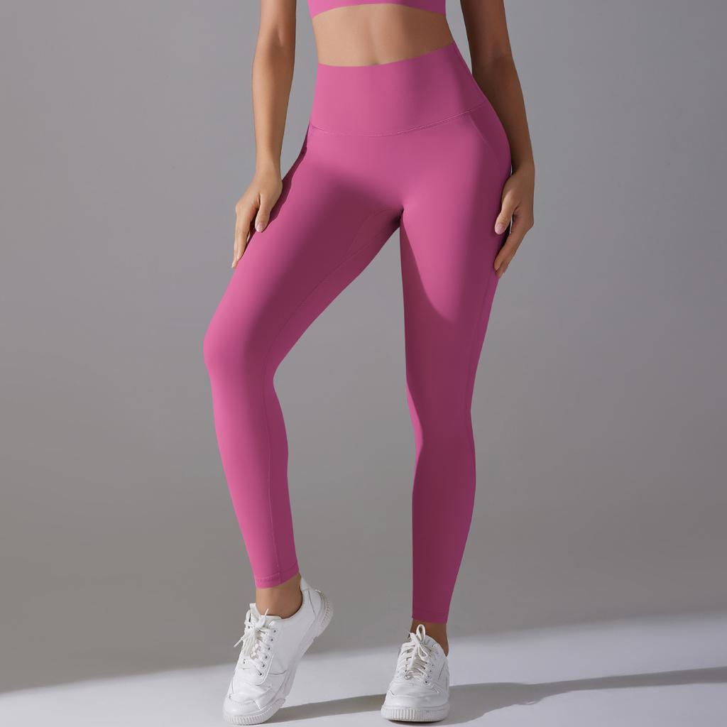 Auroth Candy Colour Yoga Leggings Women High Waist Gym Sports Tights Stretchy Push Up Exercise Fitness Pants