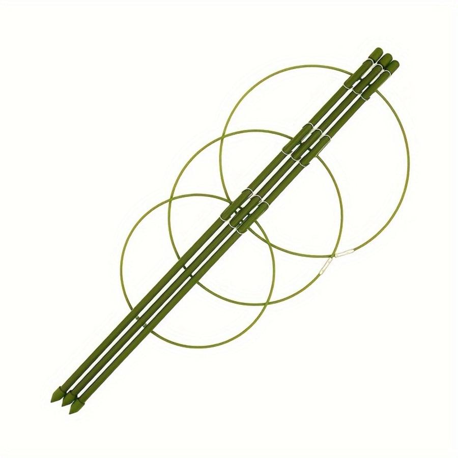 

Plant Climbing Pergola Fixed Support Wire Tomato Rose Climbing Frame Round Plastic-Coated Garden Supplies Three Ring Iron Frame