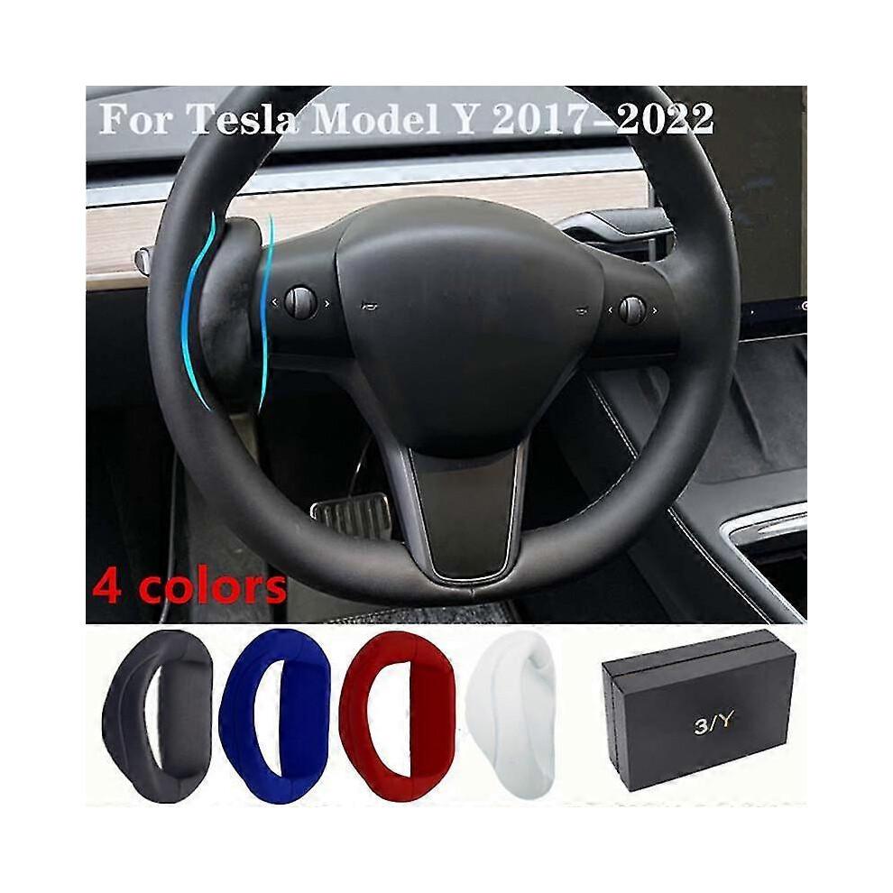 Für Tesla Modell 2017-2022 3y 4 Farben Lenkrad Gegengewicht Ring Autopilot Fsd Autopilot Assist Ap Lenkrad Booster-Schwarz