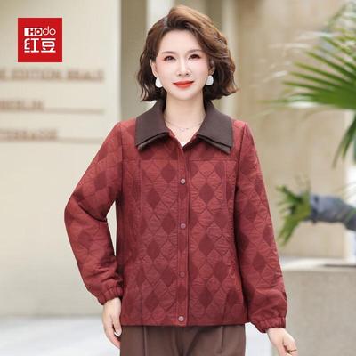 Hodo Women's Mid-Aged Spring Long Sleeve Shirt Jacket