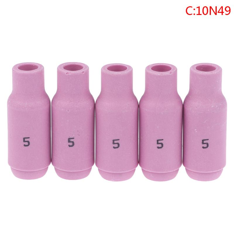 5Pcs 10N49/50 Plasma Cutting Ceramic Cups Alumina Nozzle Cups Tig Welding Large