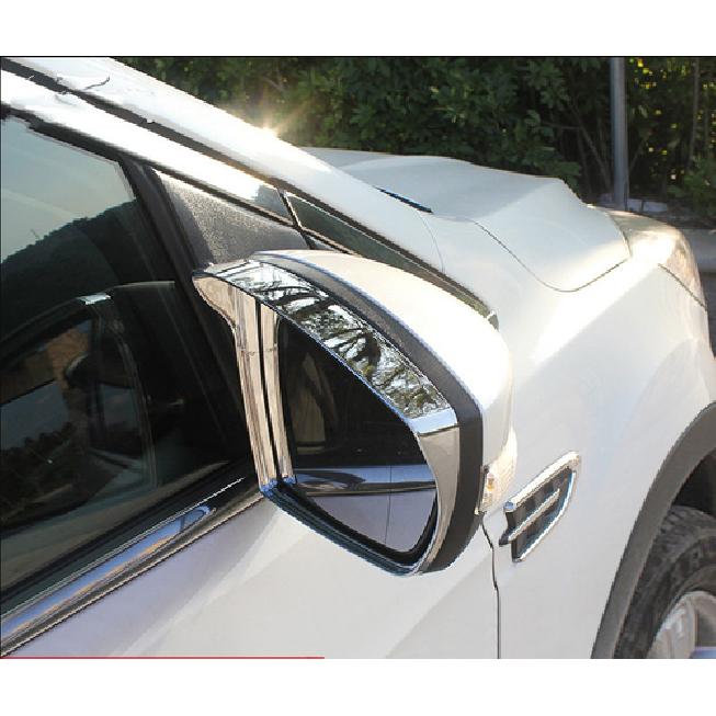 Fit For Ford EcoSport 2018- Chrome Side Mirror Rain Eyebrow Trim