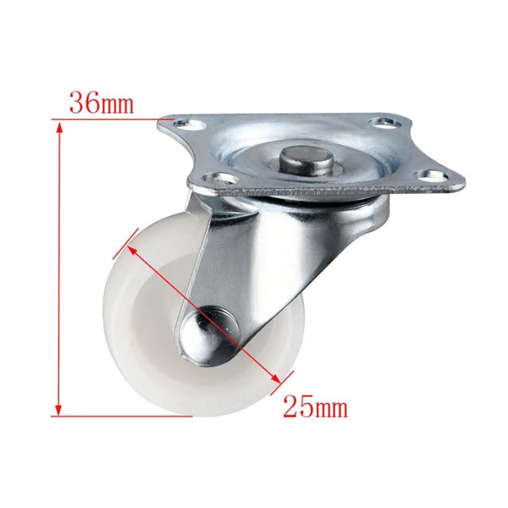 25mm Möbelrollen Kinderwagenrad Schwenkrolle mit Gummihalterung Kugellagerrollen Schwerlastrad Haushaltszubehör