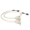 Front Panel Expansion 2 Ports USB 2.0 Plug and Play with Slot Plate Bracket Panel Cable Adapter