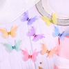 50Pcs Double-layer Chiffon Butterfly Embroidered Patches Bridal Hair Accessories