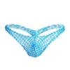 Plus Size Men U Convex Pouch G-String Cockring Sheer See Through Brief Sexy Underwear Transparent Thongs Panties Brief Gay Wear