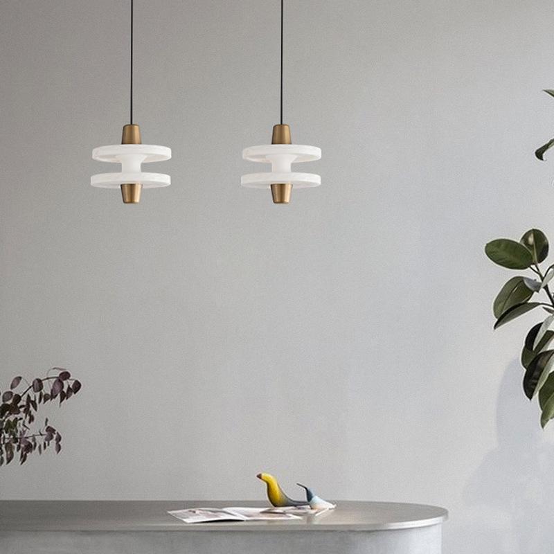 Nordic Designer Small Alabaster Pendant Light for Villa, Study, Tea Room, Restaurant, Bar, Bedroom, and Bedside