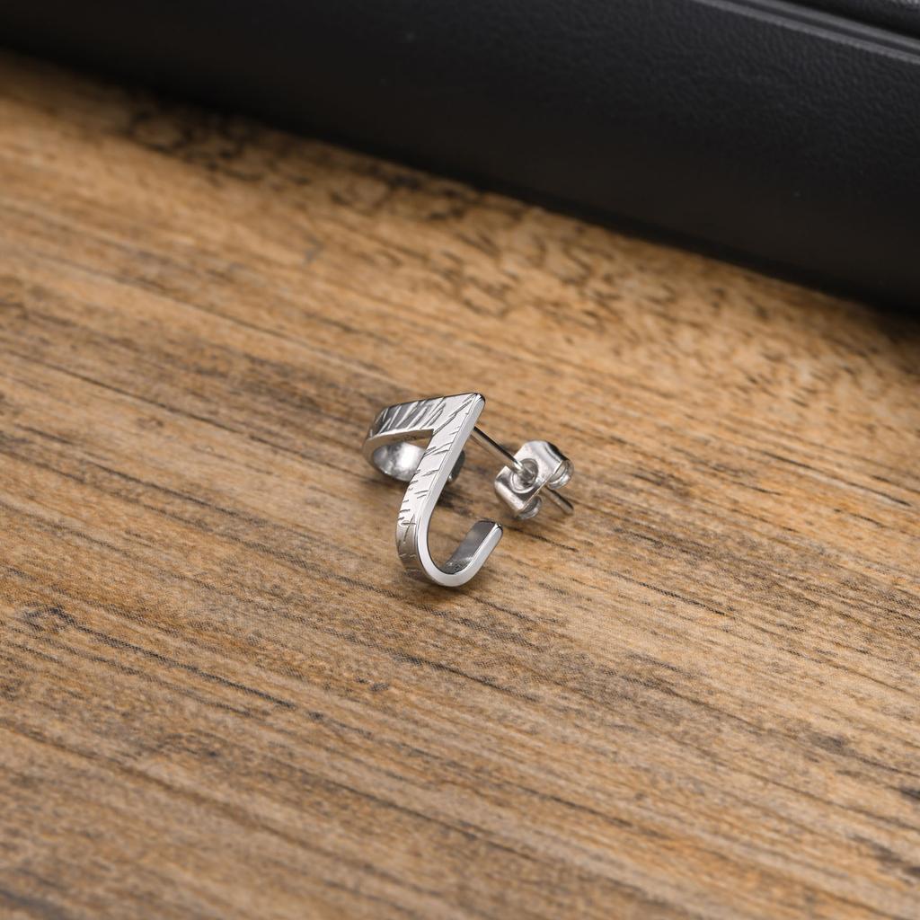 Geometrischer Stecker für Männer Edelstahl Dreieck Wrap Ohrringe Punk Cool Jungen Anti Allergie Schmuck Geschenk für Ihn Männlich