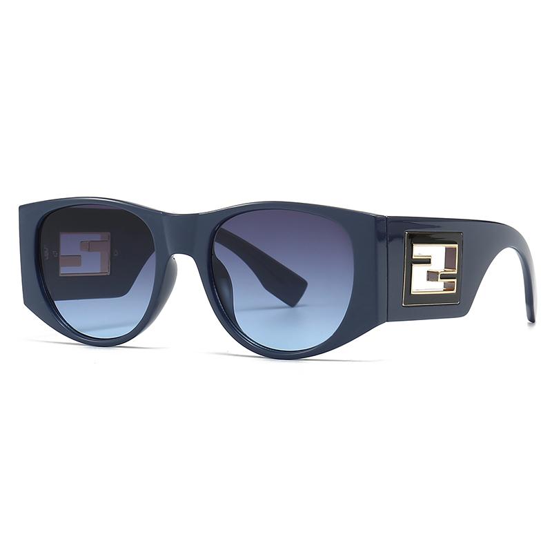 Modern Retro Cat Eye Sunglasses Scottish Pattern European American Street Photography Fashion Ins Cross Border