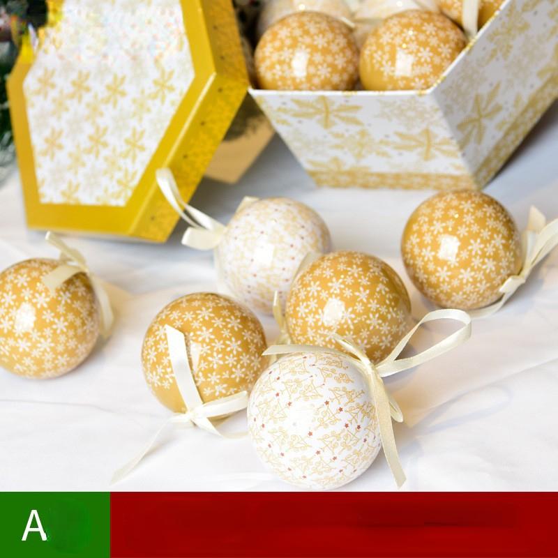 Christmas Tree Hanging Decoration Ball 14 Pcs Ball Gift Box Packaging Home Ornament New Year Party Holiday Decor Xmas Tree Baubles