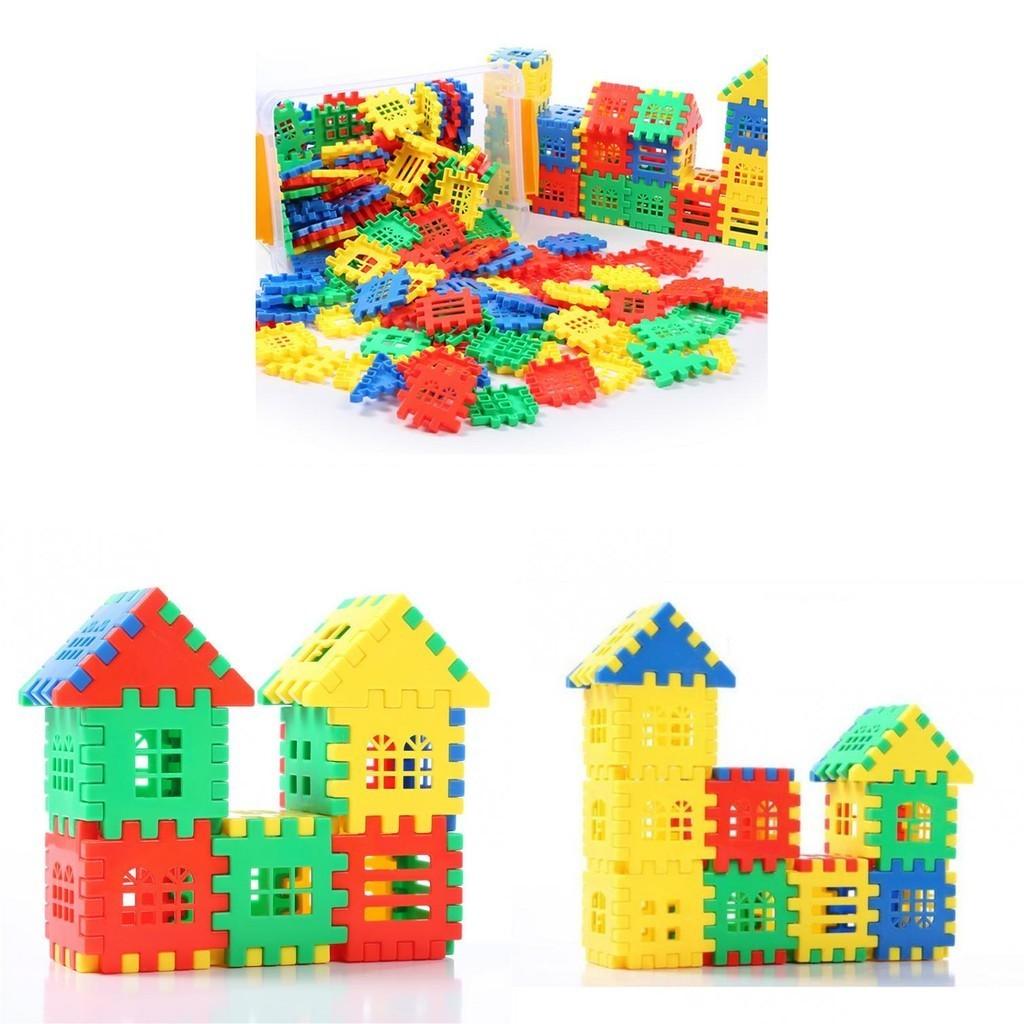 Big Chunky House Building Blocks Toy For 3-6 Year Old Girls And Boys 50-100 Pieces