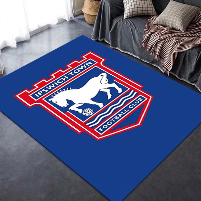 Ipswich Town FC Teppich für Wohnzimmer Schlafzimmer Zuhause Sofadekoration, Kinder Spielteppich rutschfest