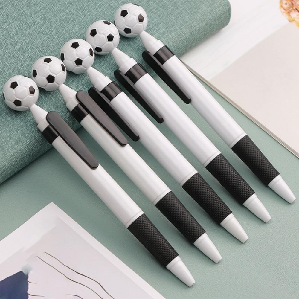 5pcs Soccer Shape Ink Pens Long-lasting Writing Pen Creative Press Pen Student чёрный
