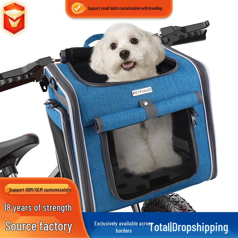 Expandable Pet Bicycle Basket & Backpack for Cats and Dogs - Ideal for Travel and Outings