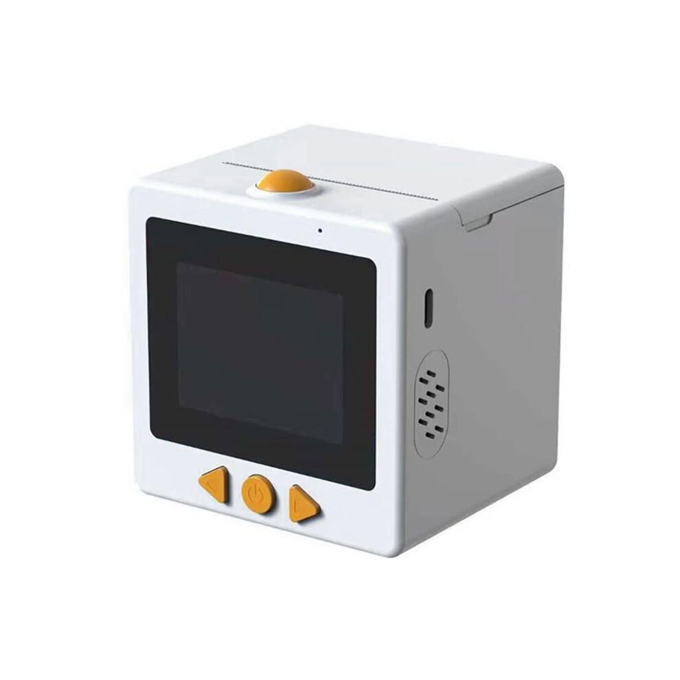 AI Voice Sticker Printer with Display Screen Thermal Label Printer, Inkless Portable Pocket Printer for Kids White