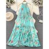 Open Back Chiffon Elegance Large Swing Seaside Holiday Beach Dress