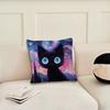 Cartoon Abstrakter Sternenhimmel und Schwarze Kissenhülle Kissenbezug Dekoration Zimmer Haus Sofa Wohnzimmer Büro Auto Nordische Schlichtheit
