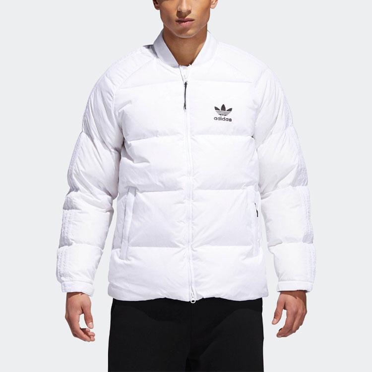 adidas Originals Baseball Collar Casual Sports Stay Warm Down Jacket White Men's BR4799