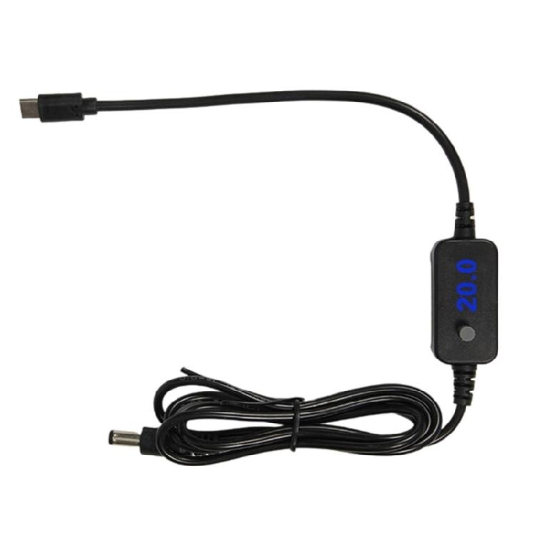 USB C to 5.5x2.5mm 5V 9V 12V 15V 20V Adjustable Cable Power Adapter Cable with 8 Connector Tip Power Delivery Cable