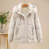 Plus size women's short hooded winter new cotton-padded jacket loose warm cotton-padded jacket top