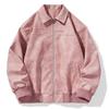 Men's Retro Lapel Leather Jacket - Spring & Autumn Hong Kong Style