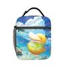 Custom P-Psyducks Insulated Lunch Tote Bag for Women Men Manga Portable Cooler Thermal Food Lunch Box Outdoor Camping Travel