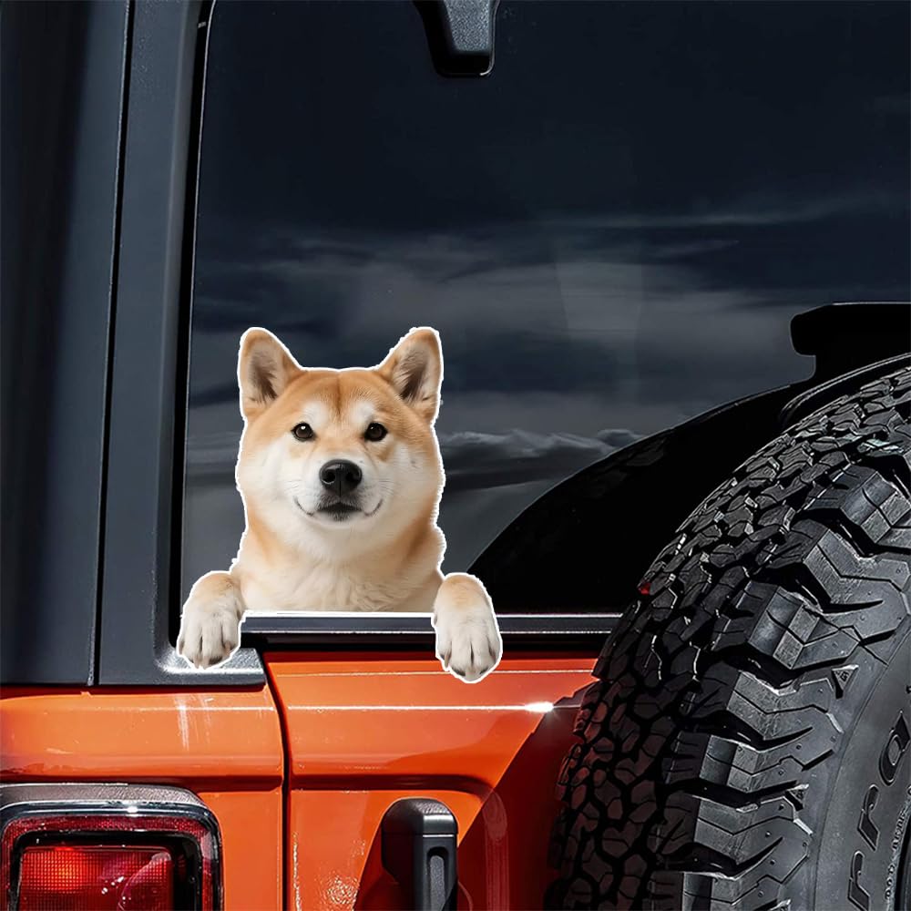 2 kusy 12x13cm Shiba Inu 2D plochá vinylová nálepka - Roztomilý Roztomilý Roztomilý pes