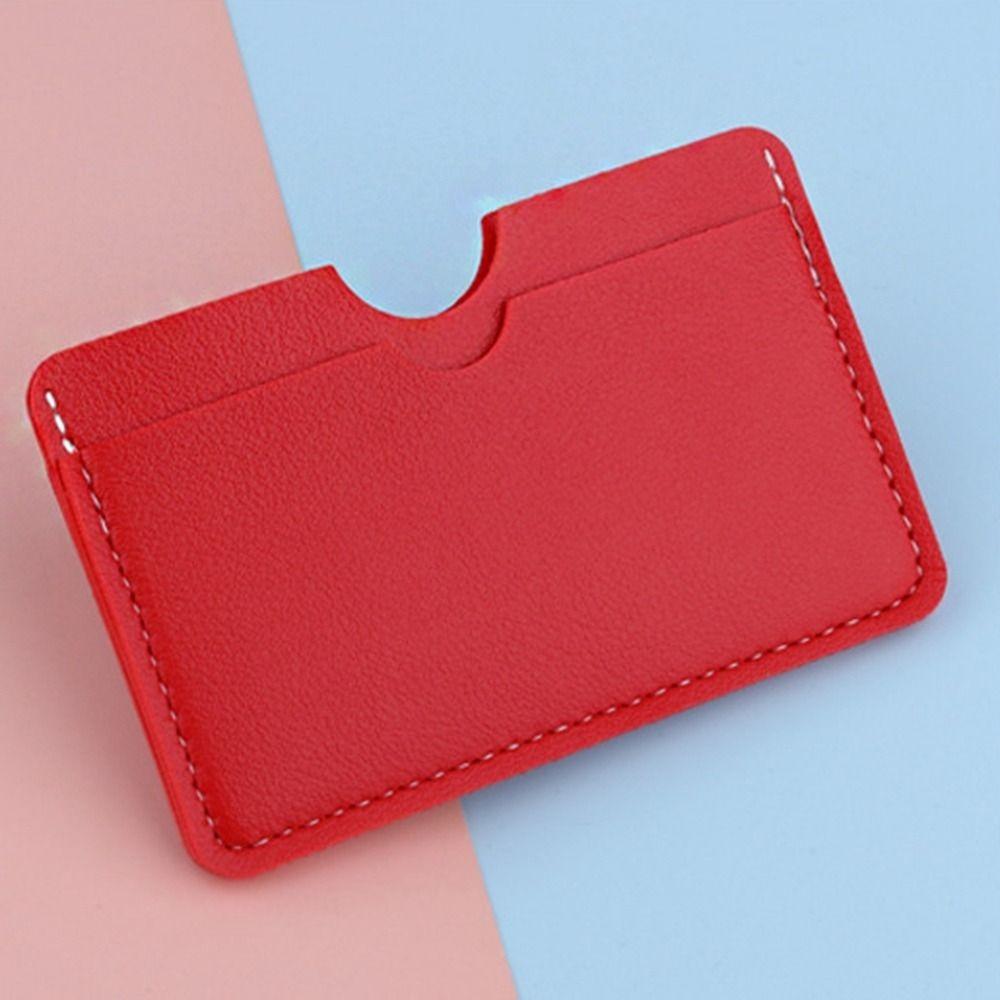 

Mini Wallet Card Holder PU Leather Thin Card Bag Portable Men коричневый