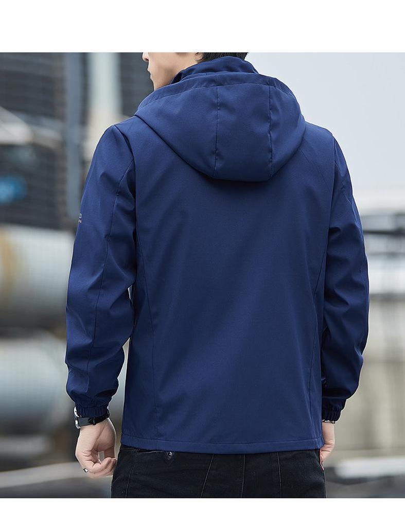 Men's Spring & Autumn Casual Windbreaker: Trendy, Versatile, Loose-Fit Korean Style, Waterproof