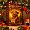 Highlandská kráva Adventní kalendář 2025 Roztomilé ozdoby highlandské krávy 24 dní Vánoční adventní kalendář pro dekoraci vánočního stromku