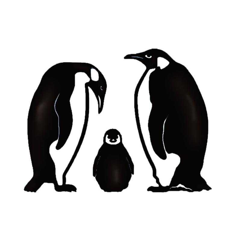 

3D Пингвин Украшение двора Садовые колья Украшения Рождественские силуэты для дома и улицы Сад Газон Украшение двора чёрный