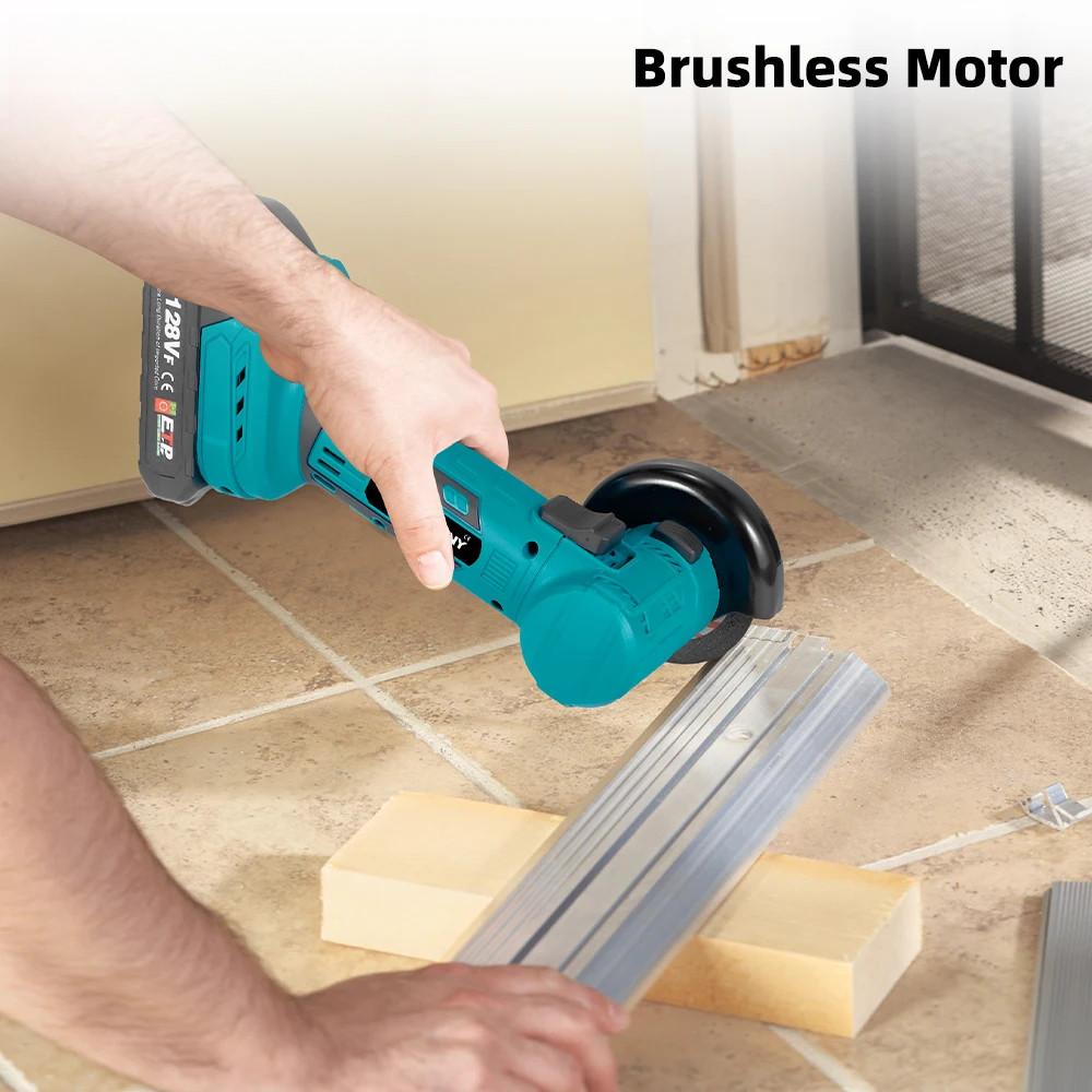 3 Inch Brushless Electric Angle Grinder Cordless Household Cutting Polishing Machine Portable Woodworking Power Tool