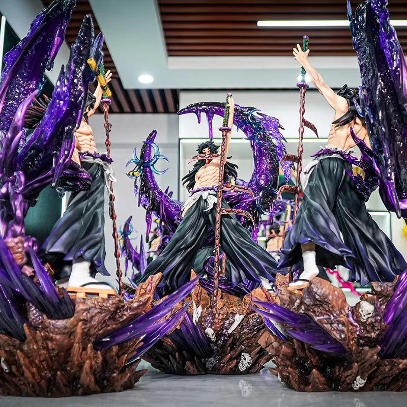 In Stock 45cm Demon Slayer Anime Figure Kokushibo Figures Pvc Statue Room Decoration Collection Model Gifts Toys