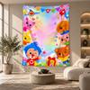 Decorative Tapestry,El Payaso Plim Plim Printed Wall Art, Lightweight Wall Hanging For Bedroom Background